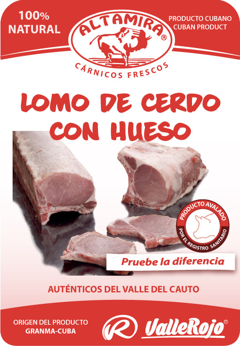 Lomo de Cerdo con Hueso (paquete 0.8 - 1.0 kg)