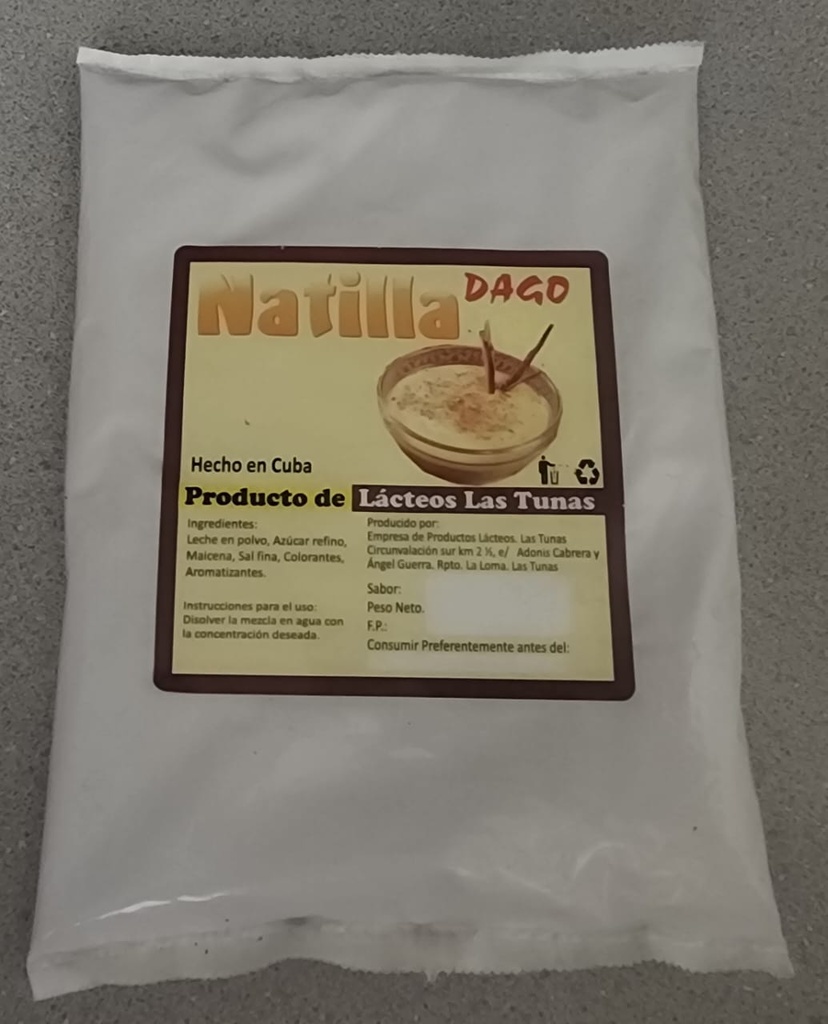 Natillas de chocolate en bolsas de 200 gramos
